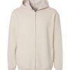 American Apparel RF497 Unisex ReFlex Fleece Full-Zip Hoodie in Bone – front view