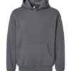 American Apparel RF498 Unisex ReFlex Fleece Hoodie in Asphalt – front view