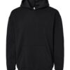 American Apparel RF498 Unisex ReFlex Fleece Hoodie in Black – front view