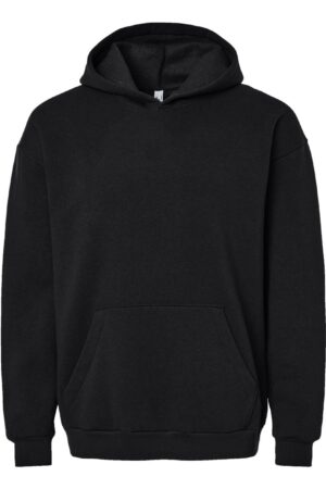 American Apparel RF498 Unisex ReFlex Fleece Hoodie in Black – front view