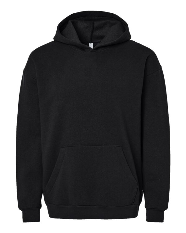 American Apparel RF498 Unisex ReFlex Fleece Hoodie in Black – front view