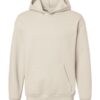 American Apparel RF498 Unisex ReFlex Fleece Hoodie in Bone – front view