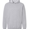 American Apparel RF498 Unisex ReFlex Fleece Hoodie in Heather Grey – front view