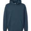 American Apparel RF498 Unisex ReFlex Fleece Hoodie in Sea Blue – front view