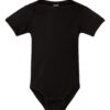 Rabbit Skins 4424 Infant Baby Onesies - Body Suits in Black – front view