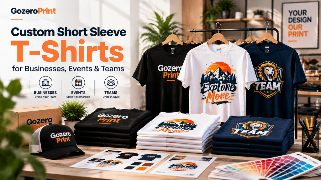 Custom Short Sleeve T-Shirts for Businesses, Events & Teams
